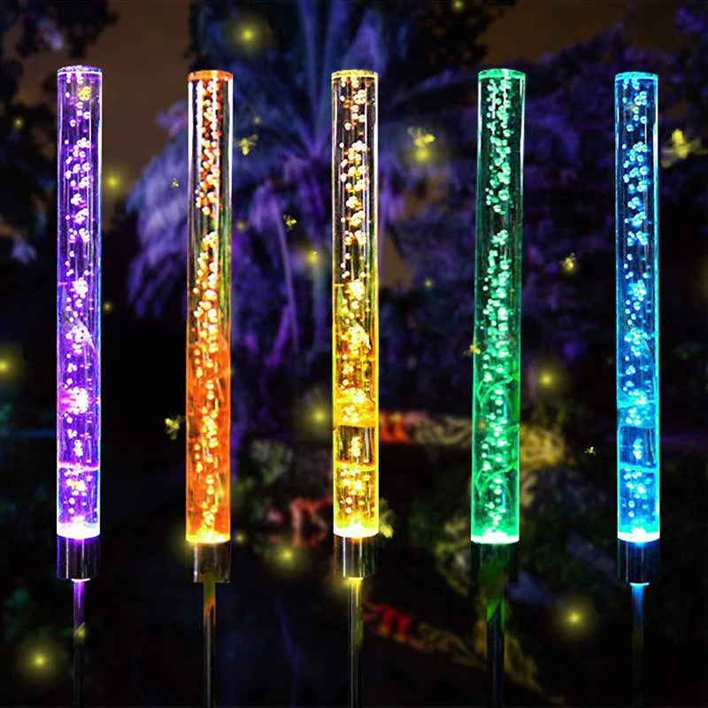 SET 2X LAMPA SOLARA TIP TUB RGB