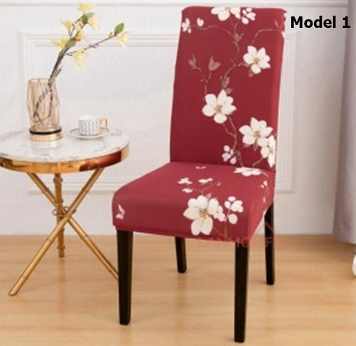 Set 6x huse pentru scaune cu diverse modele din material catifelat