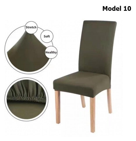 Set 6x huse pentru scaune cu diverse modele din material catifelat