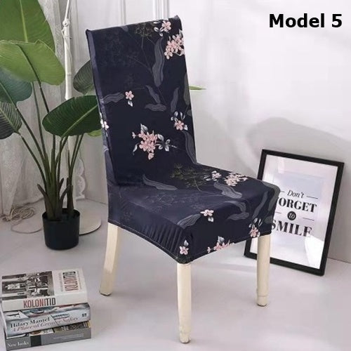 Set 6x huse pentru scaune cu diverse modele din material catifelat