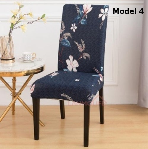 Set 6x huse pentru scaune cu diverse modele din material catifelat