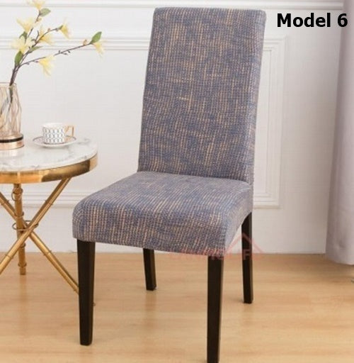 Set 6x huse pentru scaune cu diverse modele din material catifelat