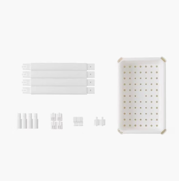 Raft multifunctional 4 nivele, alb, pentru baie/bucatarie/birou