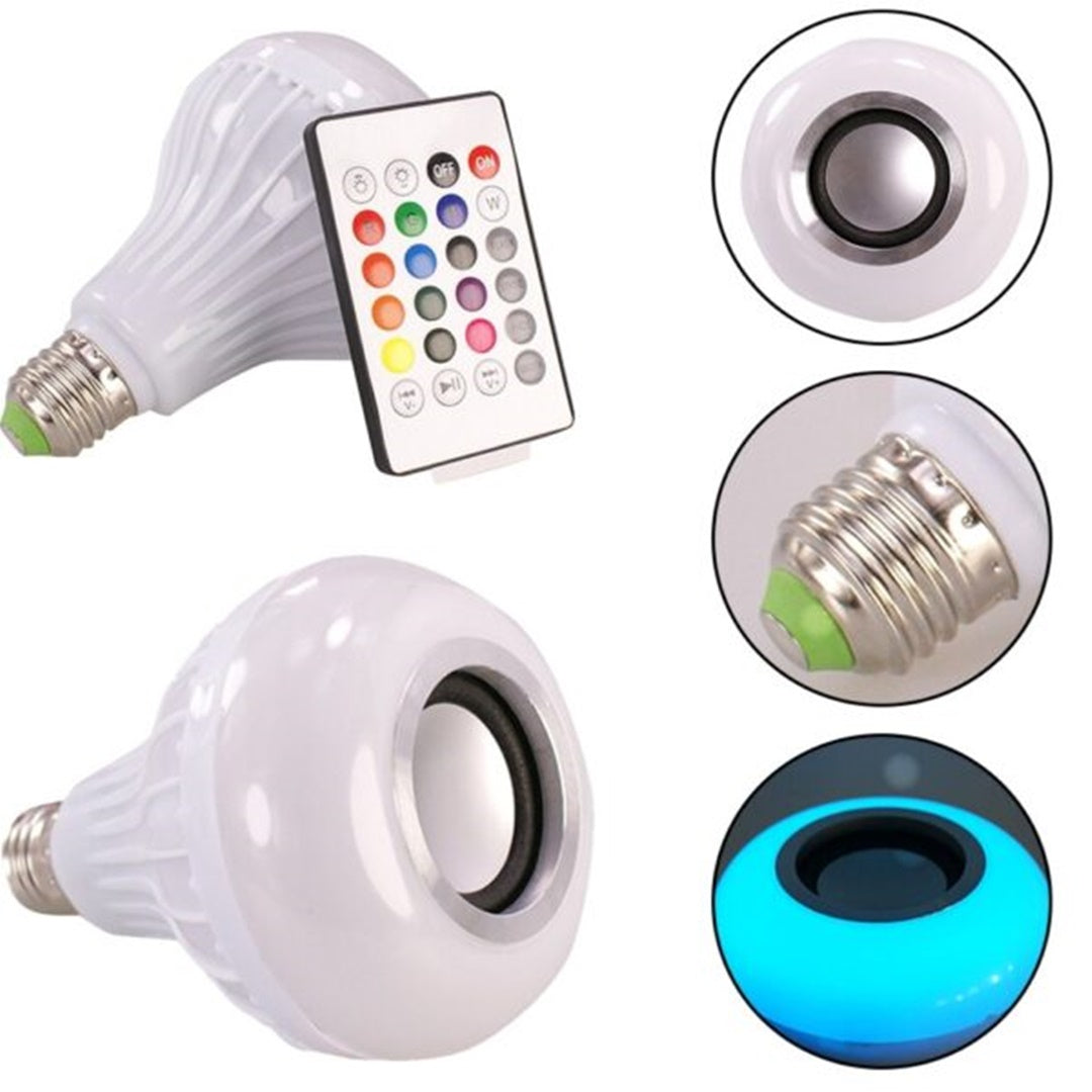 Bec LED cu difuzor, Bluetooth si telecomanda
