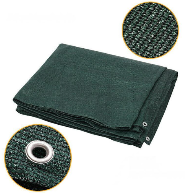 Plasa verde de umbrire antivant cu inele, 160 gr/mp, diferite dimensiuni