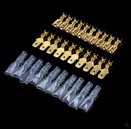 Set 180 papuci auriti mama-tata, 2.8/4.8/6.3mm, cu mansoane