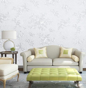 Folie adeziva tapet 45 x 200 cm, Alb Roses