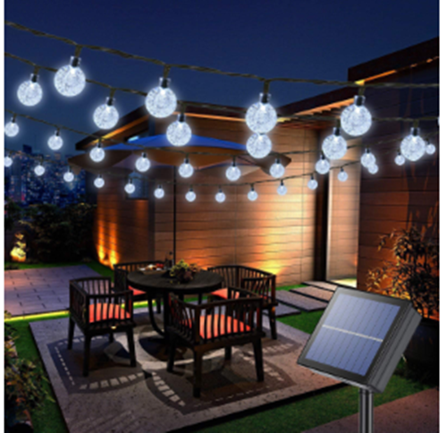 Instalatie solara 50 globulete LED, Alb rece