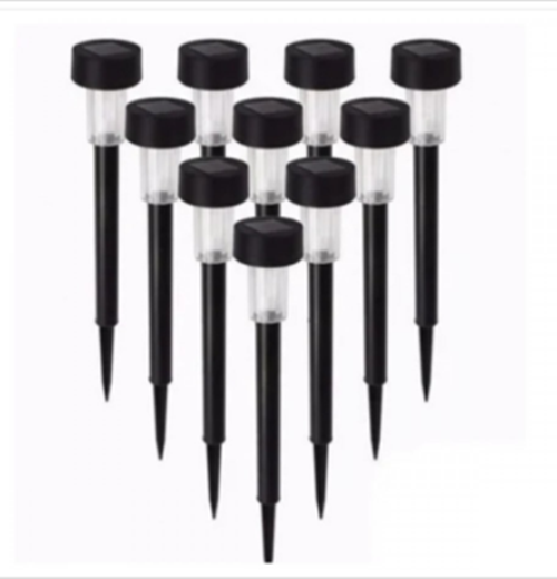 Set 10/20/30 x lampa solara de gradina, 30 cm, Negru