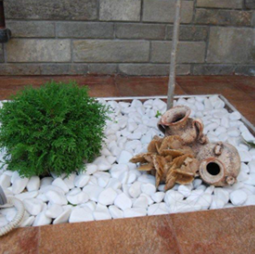 Pietricele decorative, Albe - 3 kg