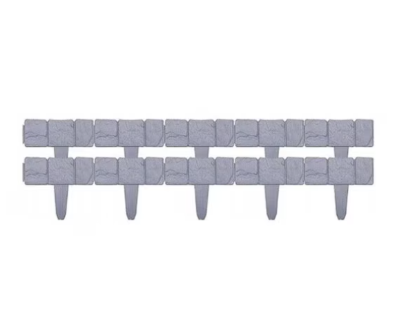 Gardulet gradina, Plastic, 2.5 m, Gri, 10 pcs
