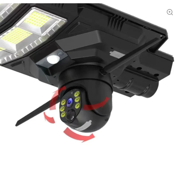 Lampa solara stradala LED, camera de supraveghere, Rotativa, 4G cu SIM, 300W