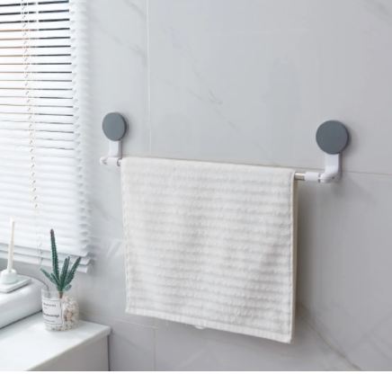 Suport prosop pentru baie, fixare cu adeziv 52 cm