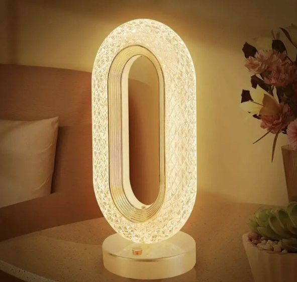 Rama Iluminata Decorativa Eleganta, 3 Temperaturi de Lumina, Smart Touch