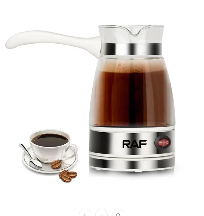 Aparat Electric pentru Preparat Cafea, RAF R125, 650W, 500ml, Recipient din Sticla, Alb