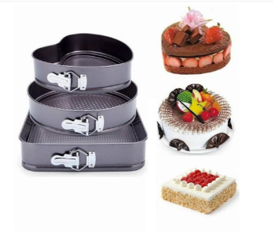 Set 3 forme pentru prajituri - forma rotunda, patrata si inima