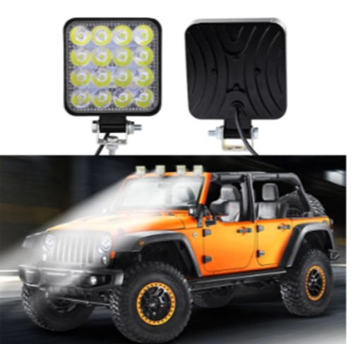 Set 2 proiectoare LED auto offroad 48W, 16 LED, 12V-24V