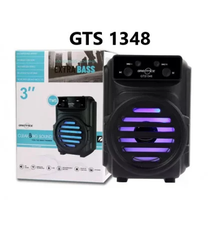 set 2x Boxa portabila GTS 1348, 15W PMPO, lumini