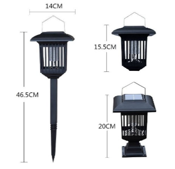 Felinar solar antiinsecte, lumina UV