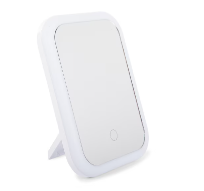 Mini Oglinda Cosmetica cu iluminare Led, 15 x 20 cm, Alb