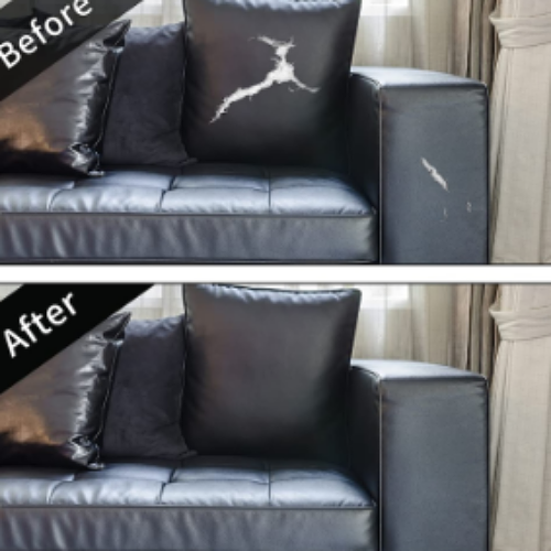 2x Piele artificiala autoadeziva, 45 x 300 cm, Negru