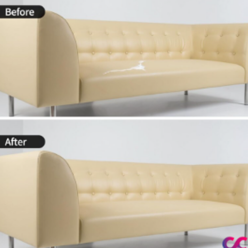 2x Piele artificiala autoadeziva, 45 x 300 cm, crem