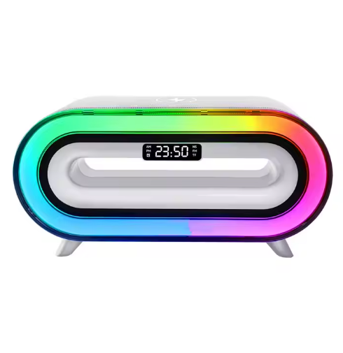 Boxa bluetooth cu incarcare wireless pentru telefon si lampa RGB MD-S306