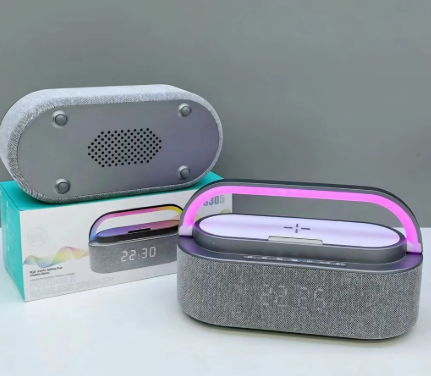 Boxa bluetooth cu incarcare wireless pentru telefon si lampa RGB MD-S305