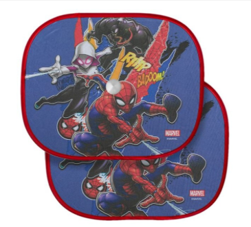 Set 2 parasolare cu ventuze pentru geamuri laterale auto, 44x35 cm