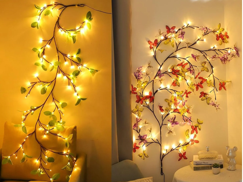 Ghirlanda luminoasa decorativa cu ramuri flexibile – 1.6 m