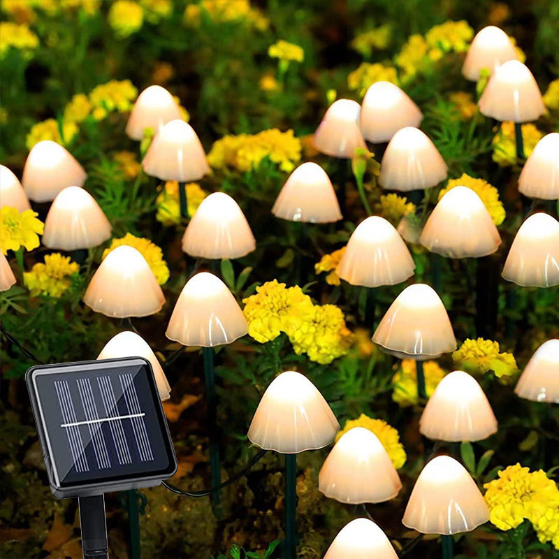 Decoratiune solara 30 ciupercute LED