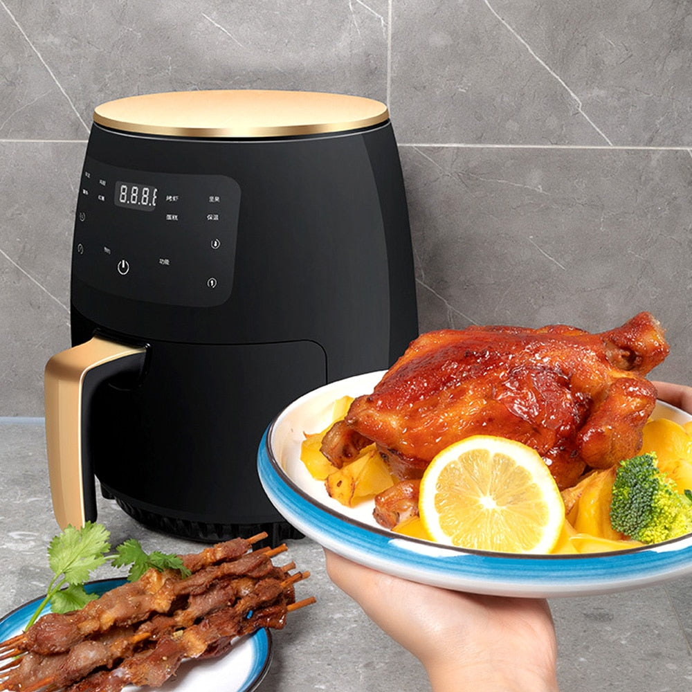 Friteuza cu aer cald - fara ulei, capacitate 6L, 2400W