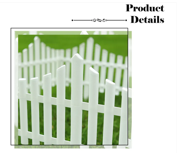 Set gardulet alb decorativ din plastic