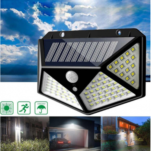 Set 10x Lampi solare cu 100 LED, senzor de miscare