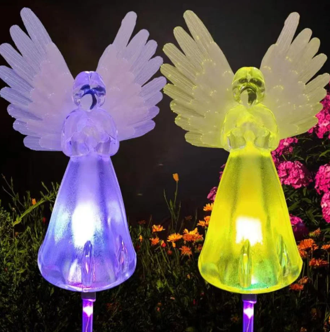 Set 2 x Decoratiune solara de gradina, Angel