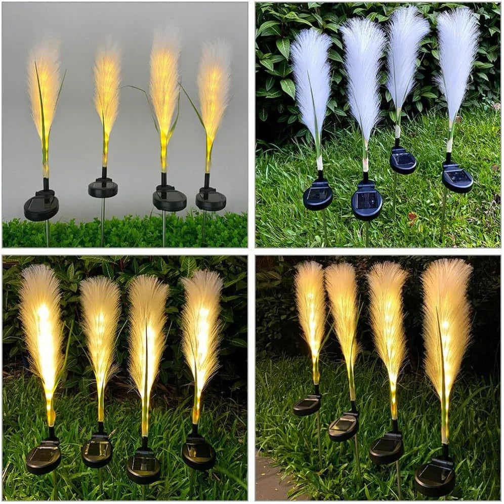 Set 2 Lampi Solare Decorative tip Iarba Pampas LED