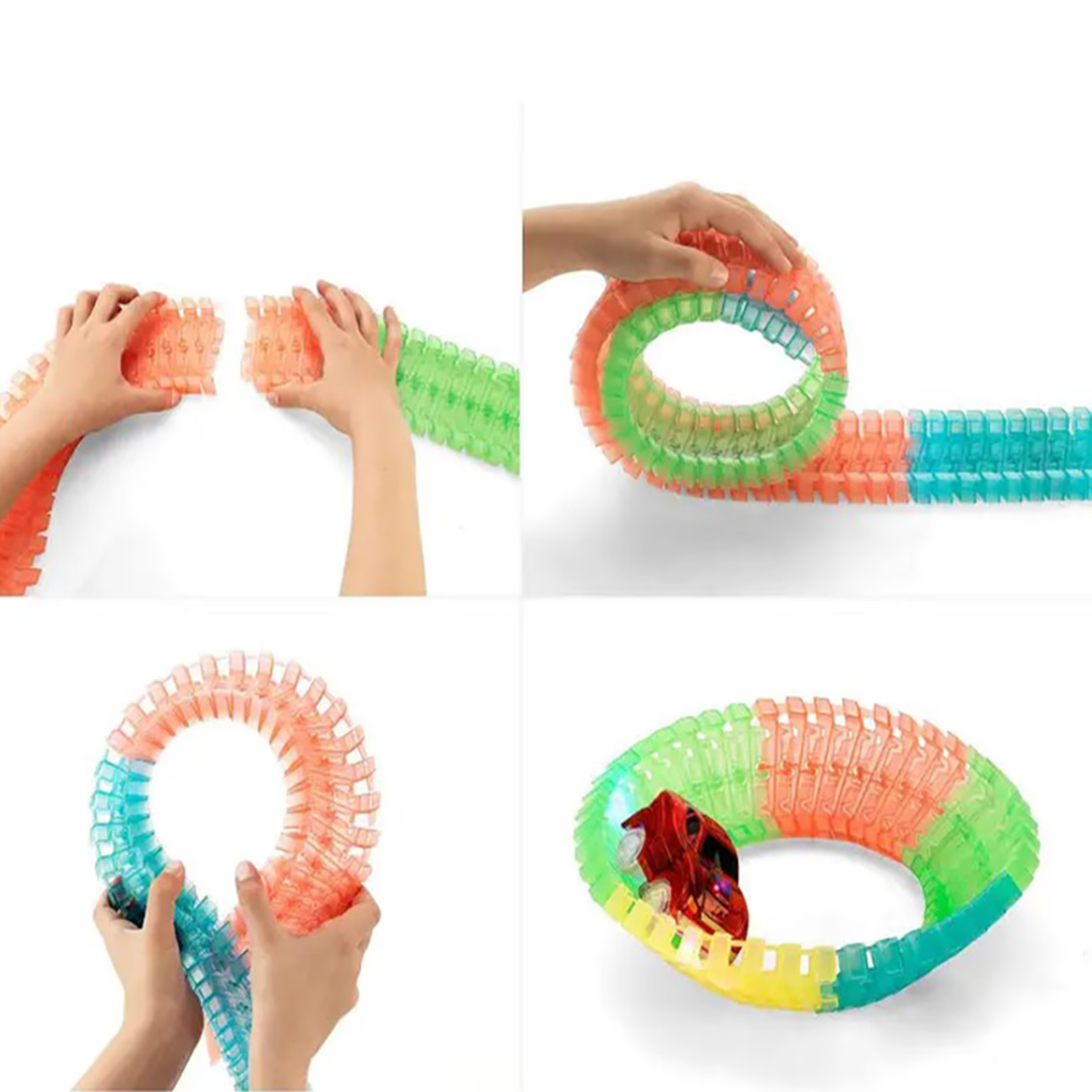 Pista flexibila curse masinute din 137 piese