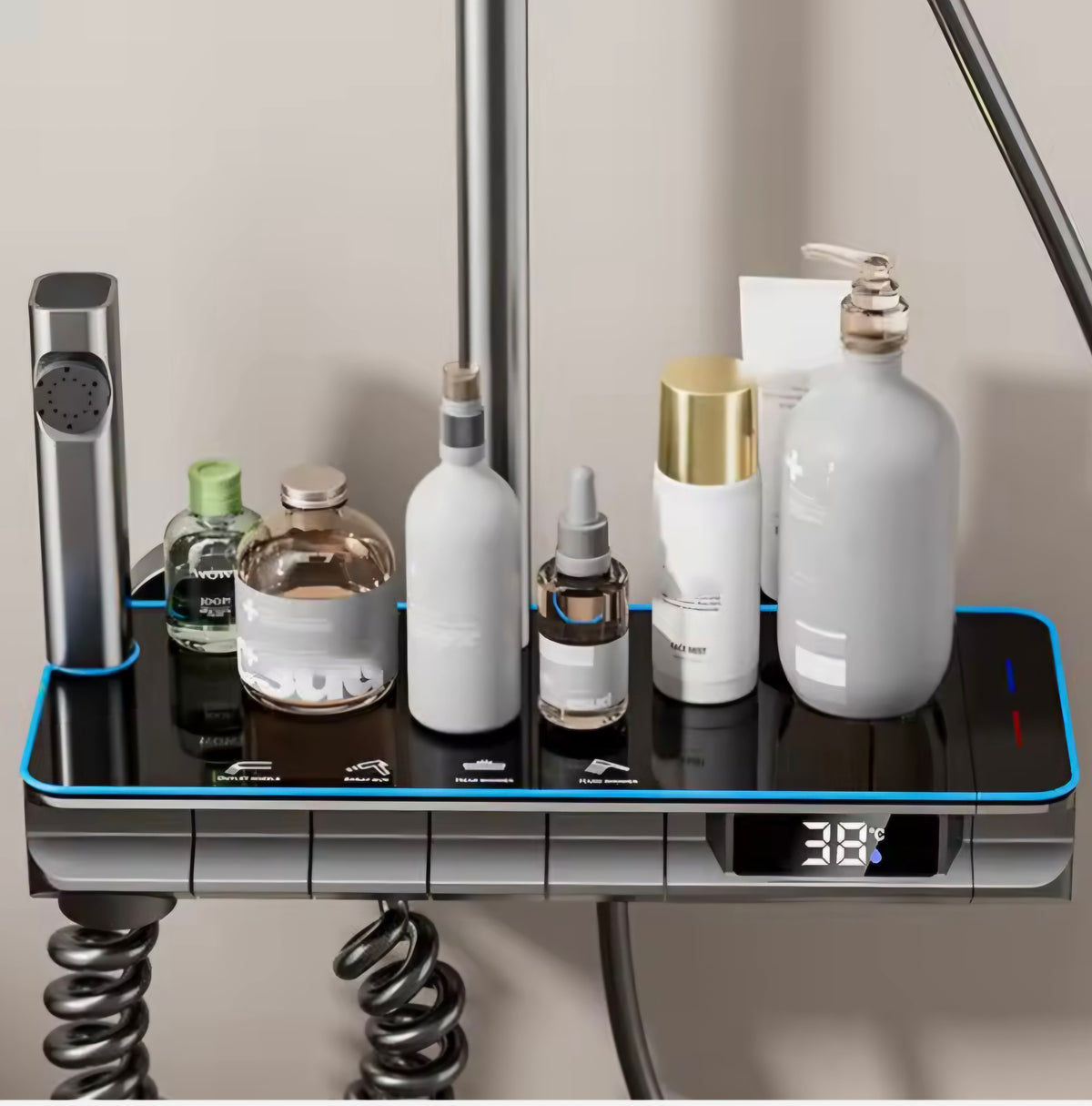 Set de dus cu afisaj digital 4 în 1