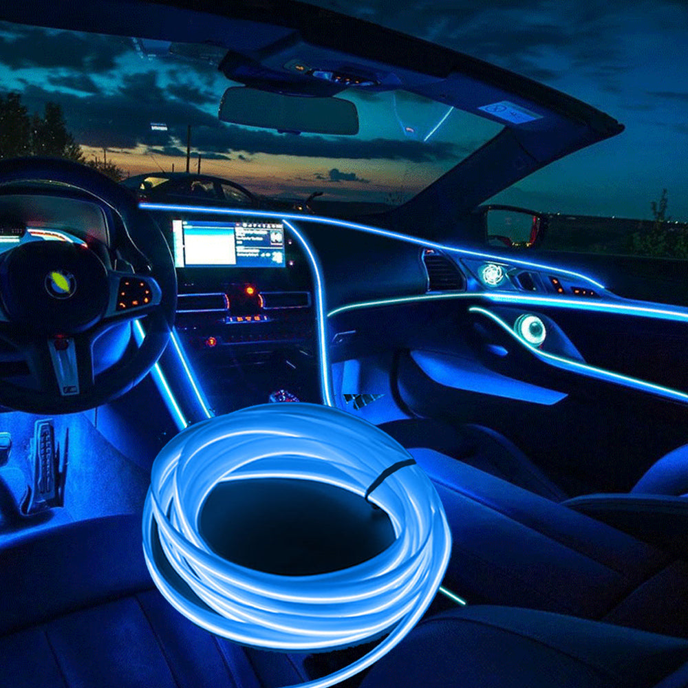 Banda decorativa auto LED 3 metri, pentru interior