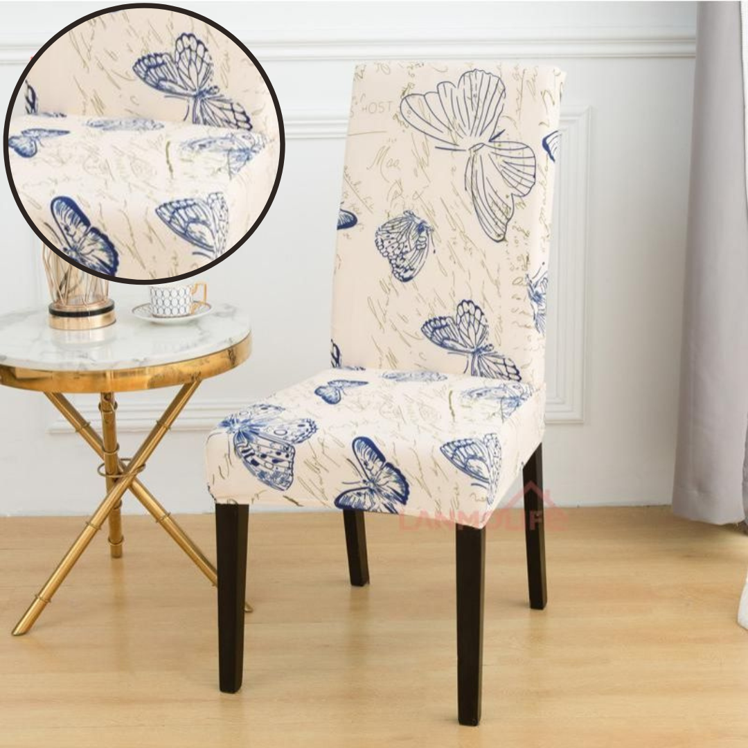 Set 6x huse pentru scaune cu diverse modele din material catifelat