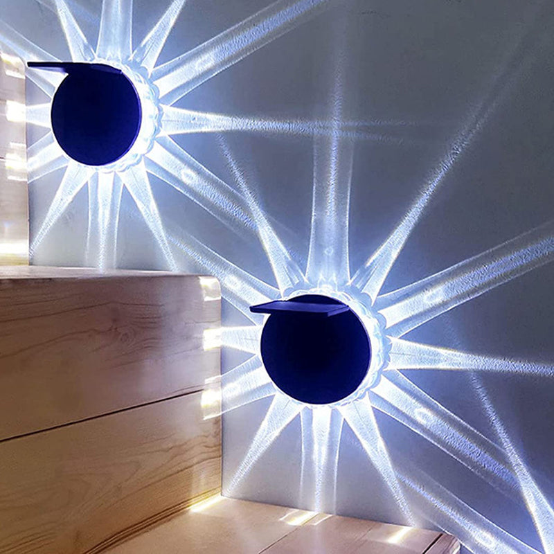 Set 4 lampi solare LED model floare, senzor de lumina