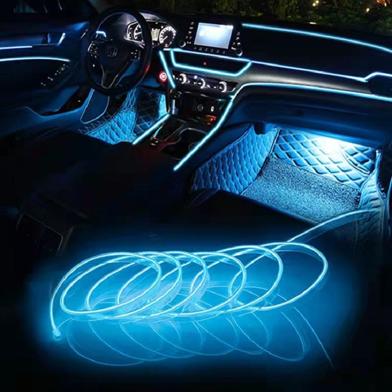 Banda decorativa auto LED 3 metri, pentru interior