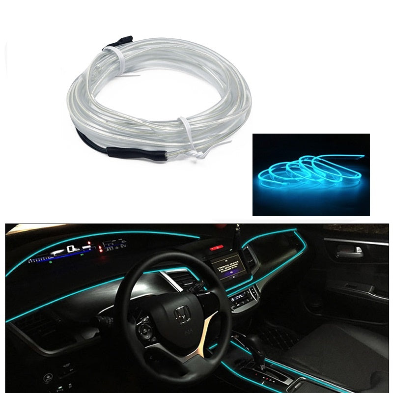 Banda decorativa auto LED 3 metri, pentru interior