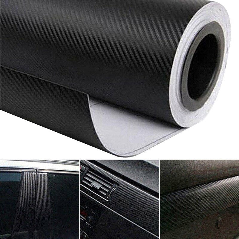 Banda Adeziva Carbon pentru Protectie si Tuning Auto, 5 m x 6,5 cm