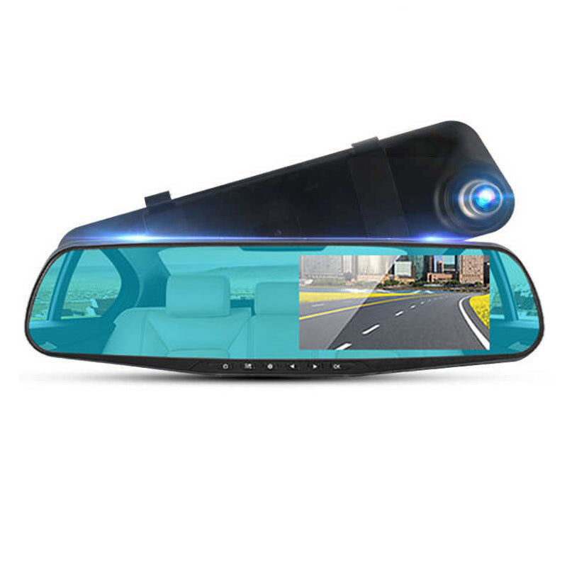 Oglinda retrovizoare cu camera HD 1080P, DVR auto, cu microfon si difuzor + camera marsarier