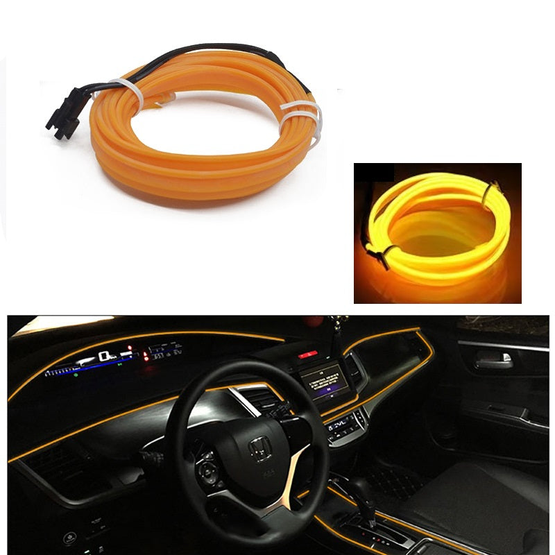 Banda decorativa auto LED 3 metri, pentru interior