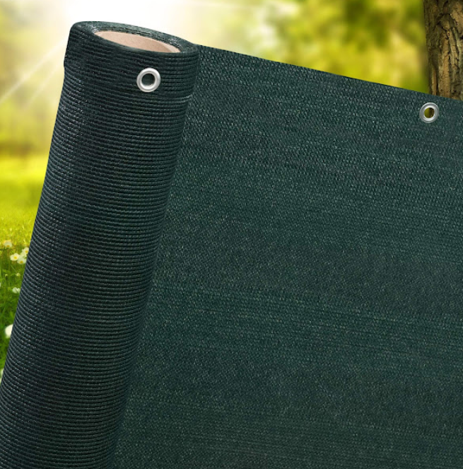Plasa verde de umbrire antivant cu inele, 160 gr/mp, diferite dimensiuni