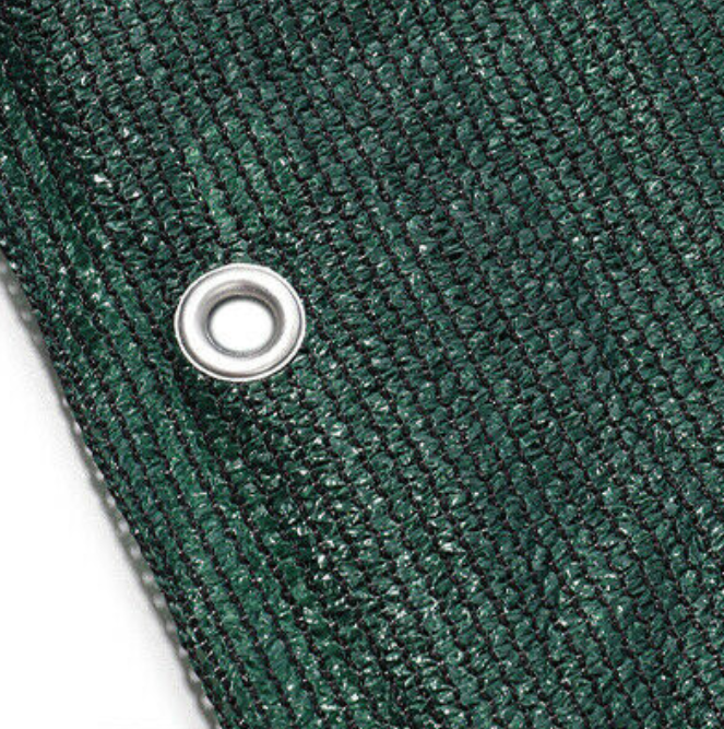 Plasa verde de umbrire antivant cu inele, 160 gr/mp, diferite dimensiuni