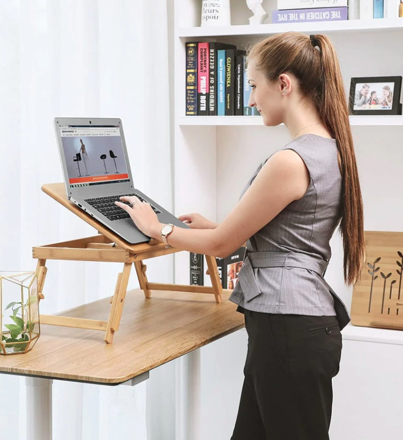 Masuta pliabila laptop din lemn de bambus