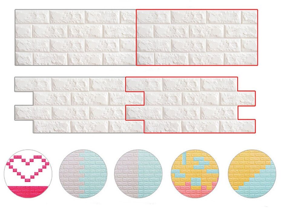 SET 10x Tapet 3D autoadeziv 70 x 77 cm